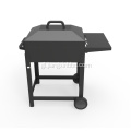 Carro para barbacoa de carbón con estante lateral